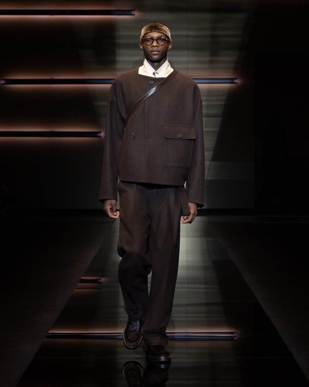 GIORGIO ARMANI アルマーニ　ステンカラーコート　黒　54/XXL 20180204174126329_1000.jpg