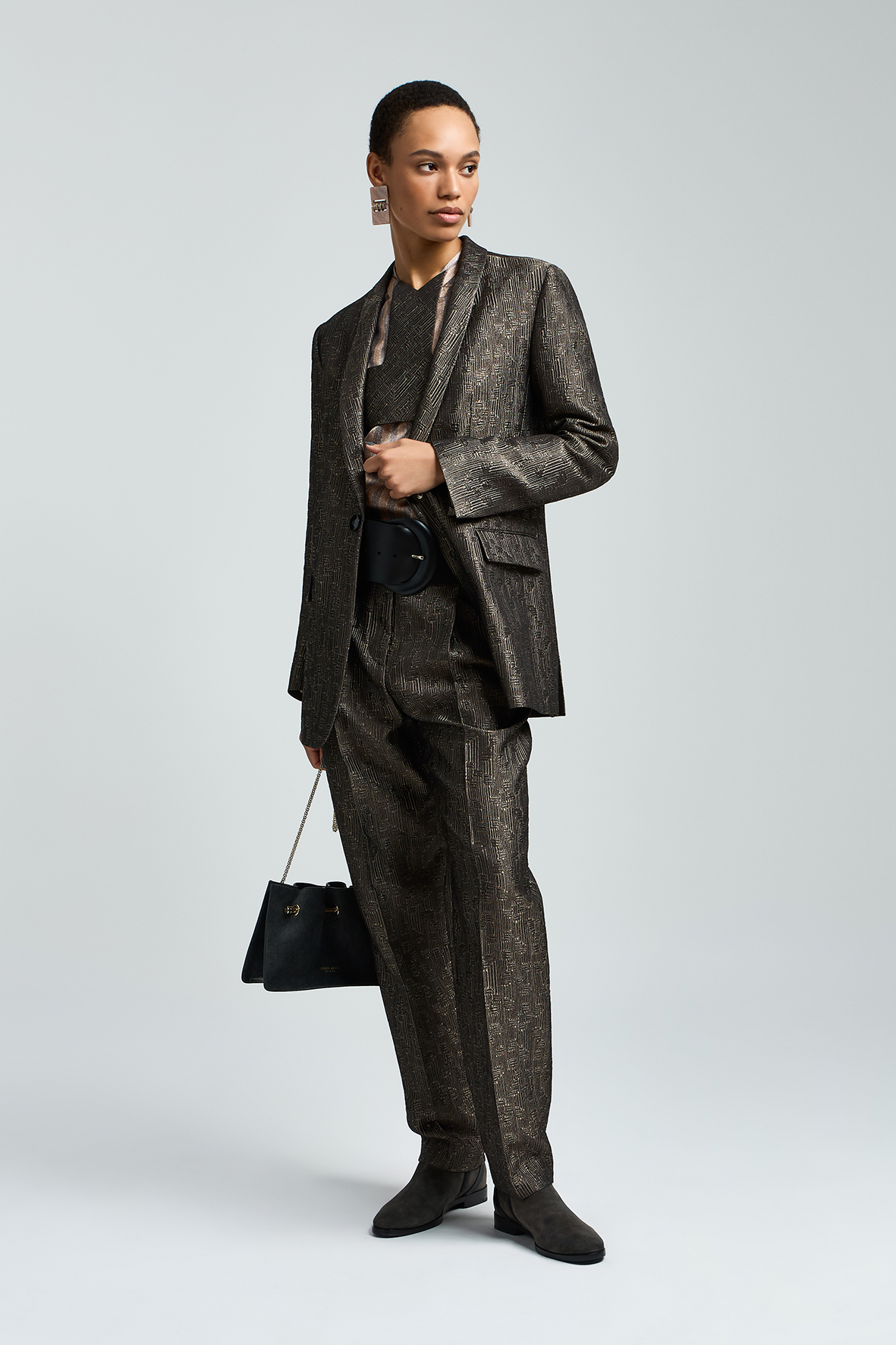 アルマーニ新品正規品　049 ハイクラス　ピュアウールモダンチエックジャケット アルマーニ新品正規品 049 ハイクラス ピュアウールモダンチエック