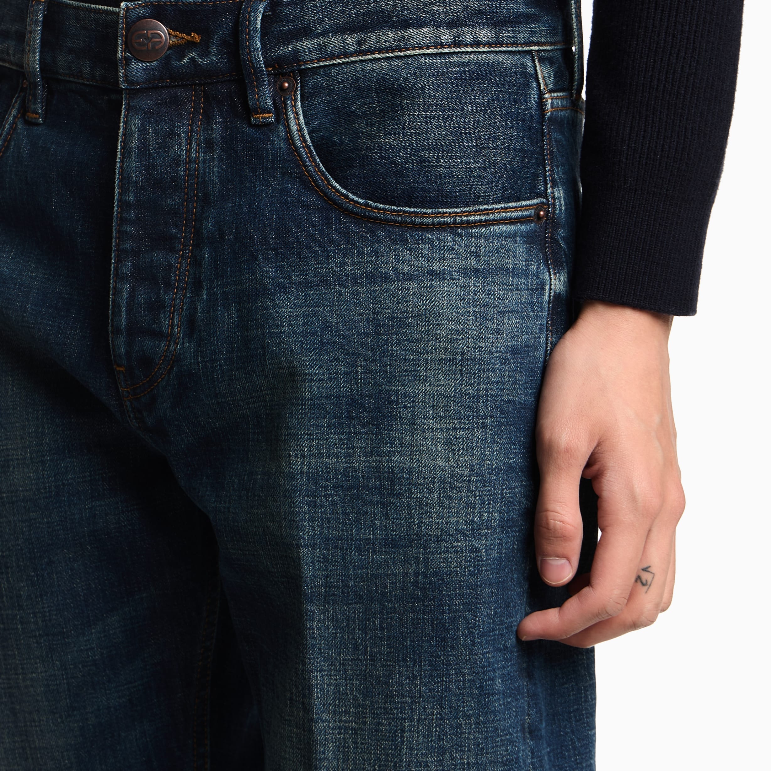Man wearing jeans close-up