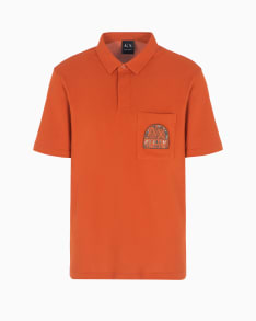  Organic Cotton Pique Polo with Logo Patch