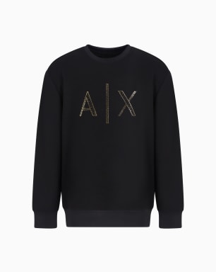 Crewneck sweatshirt with logo print on the chest