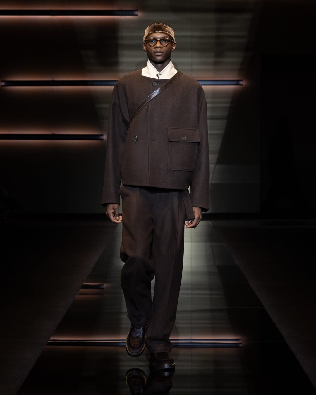EMPORIO ARMANI/イタリア製/ウールジャケット/サイズ48/青 Shop By Look Fw Fashion Show Man