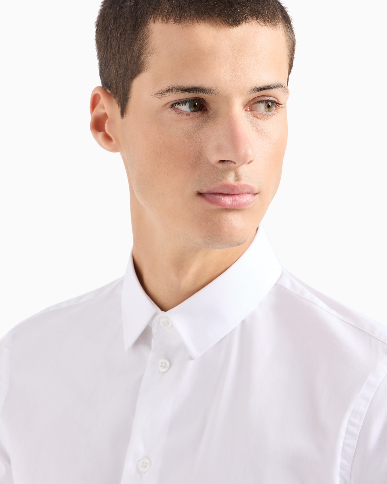 Stretch cotton poplin shirt Slide 4