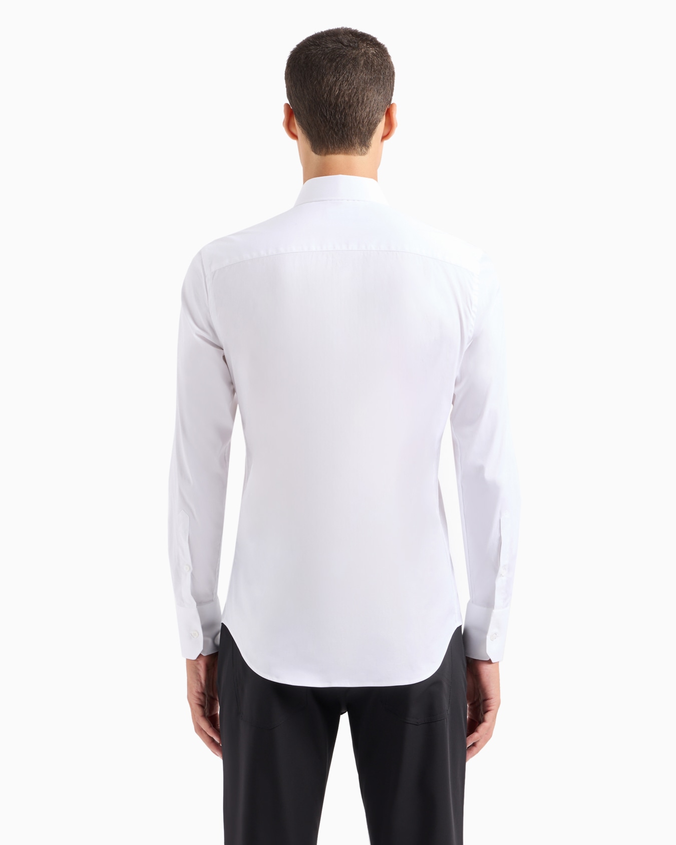 Stretch cotton poplin shirt Slide 2