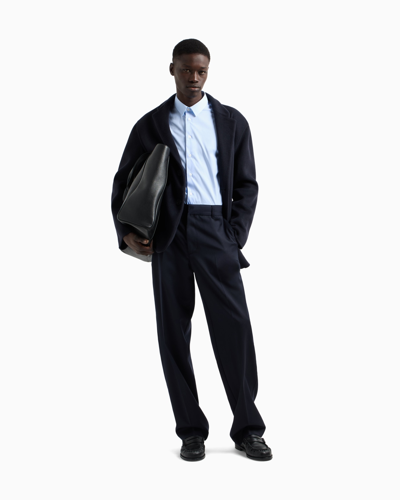 Stretch cotton poplin shirt Slide 1