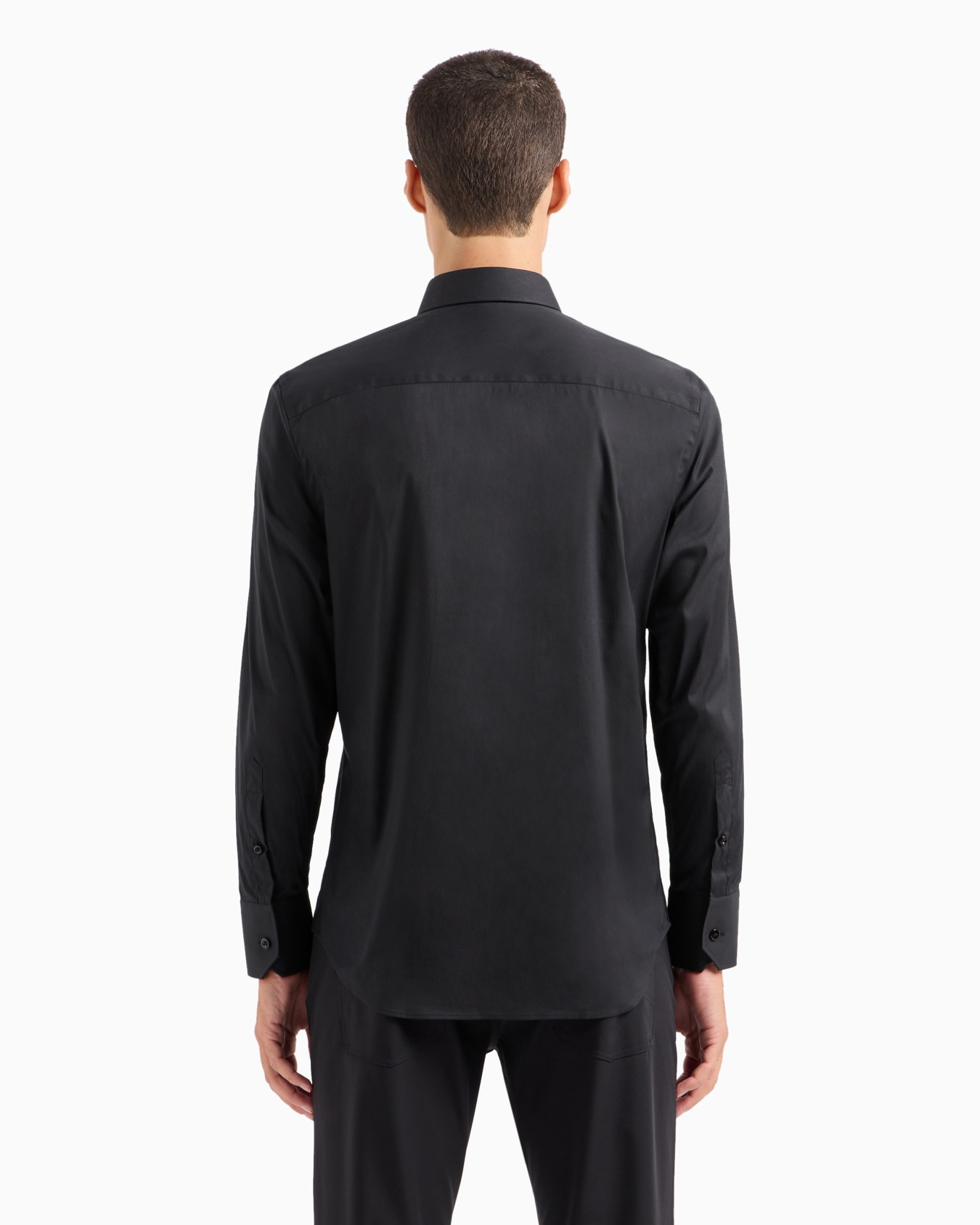 Stretch cotton poplin shirt Diapositiva 2