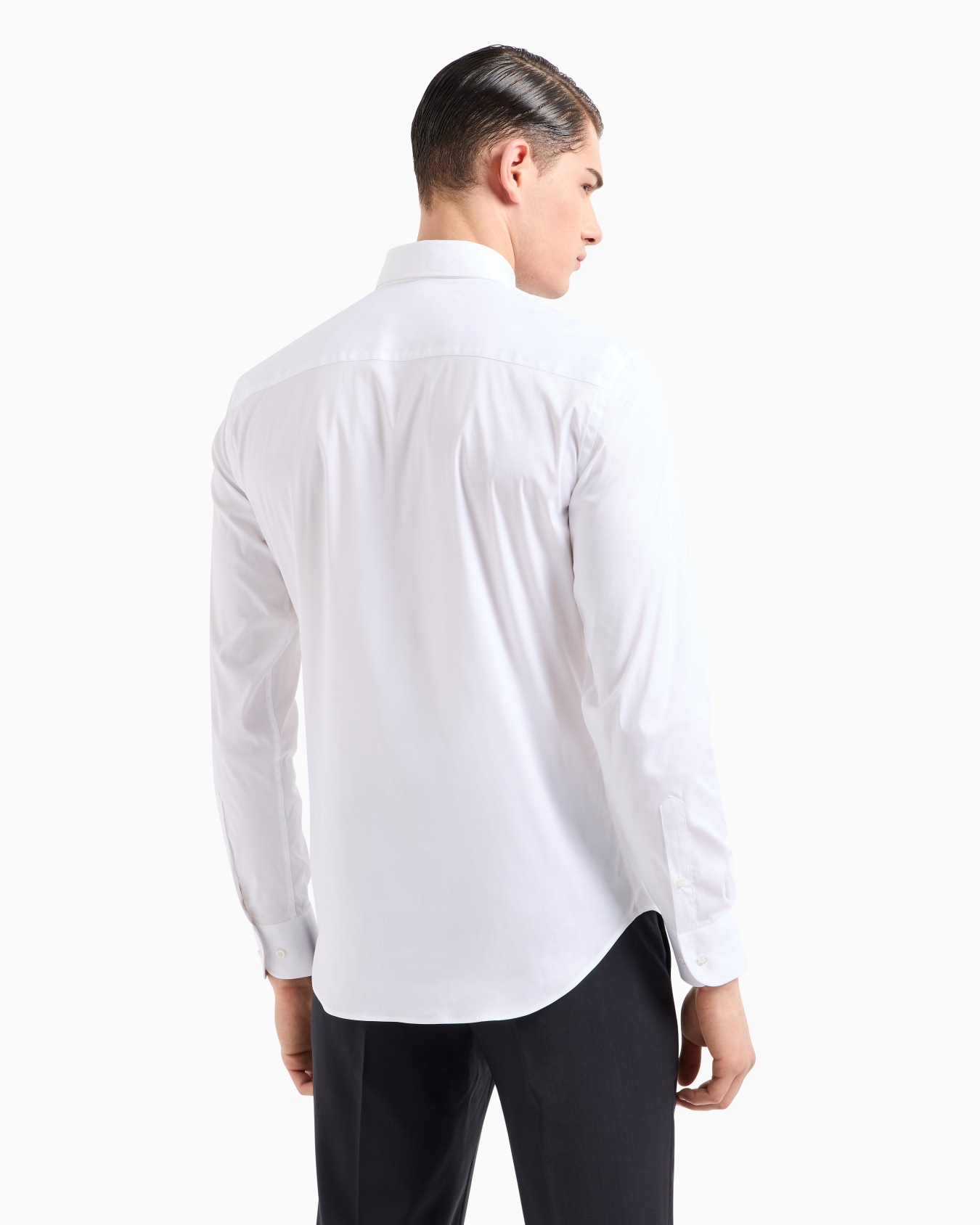 Stretch cotton poplin shirt Slide 2