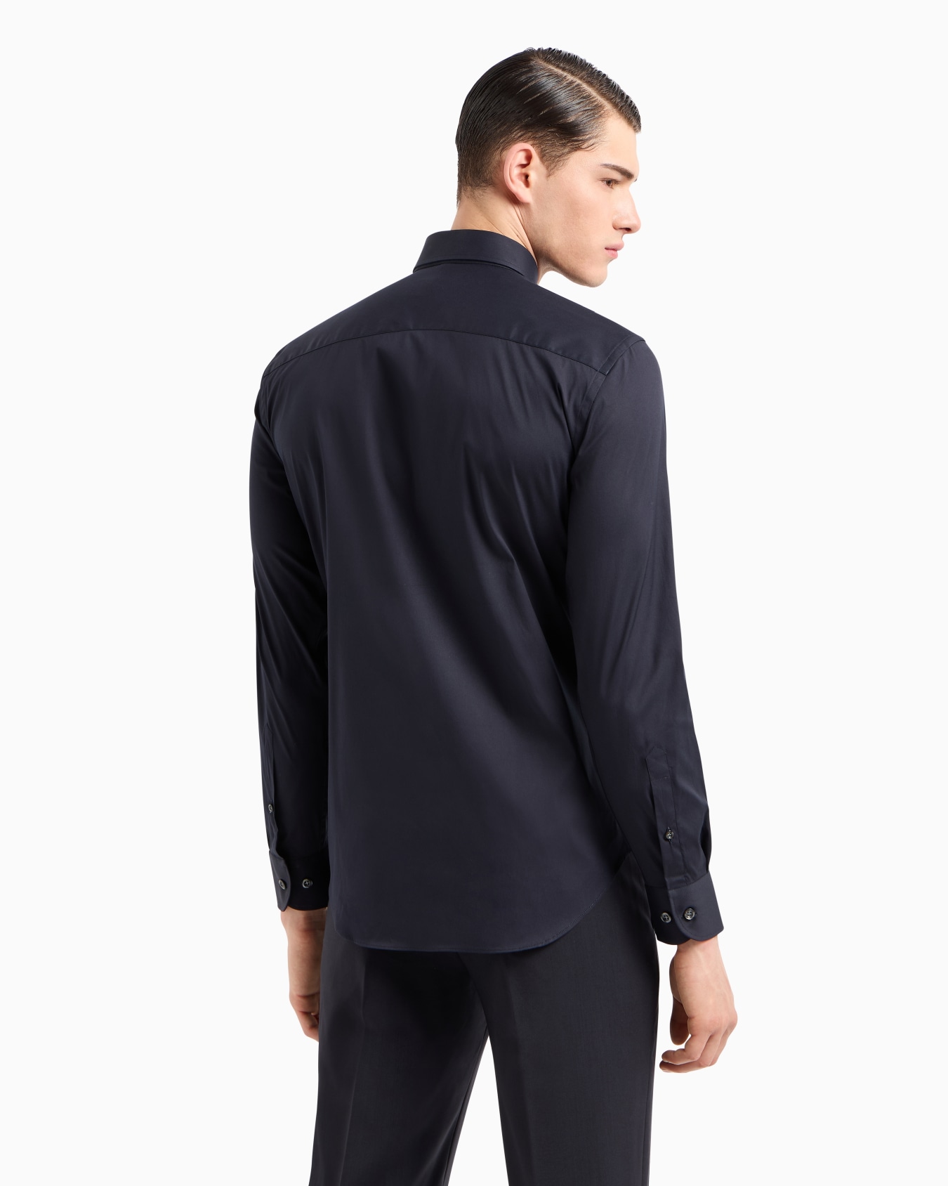 Stretch cotton poplin shirt Slide 2