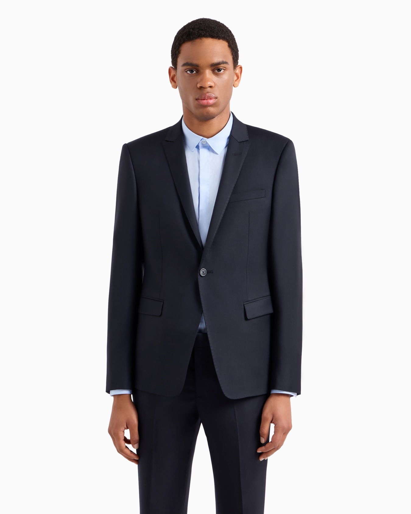 Single-breasted, virgin-wool jacket Slide 3