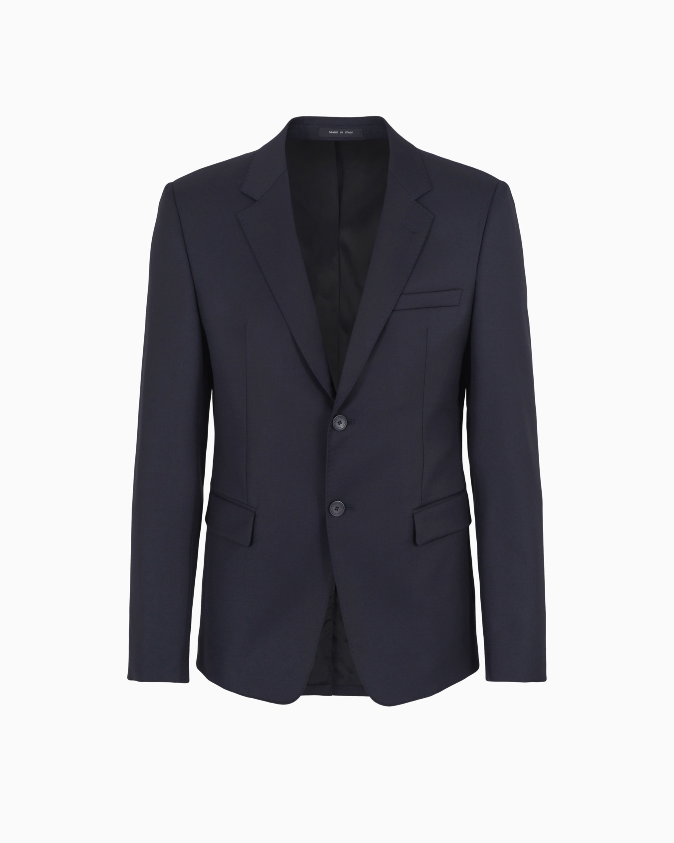 Chaqueta de abotonadura sencilla de lana virgen cepillada Diapositiva 0