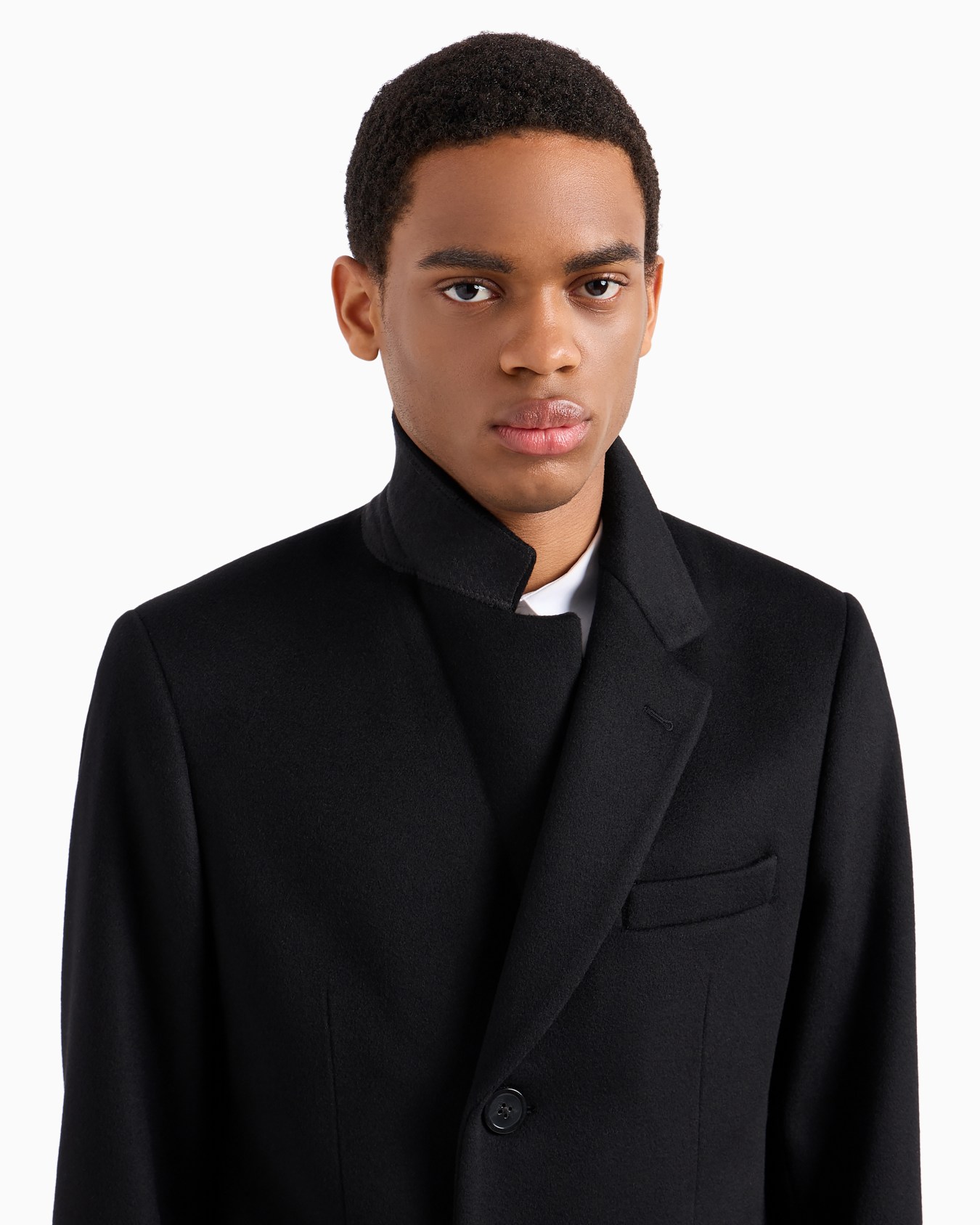Coat with lapels in beaver cashmere Slide 4