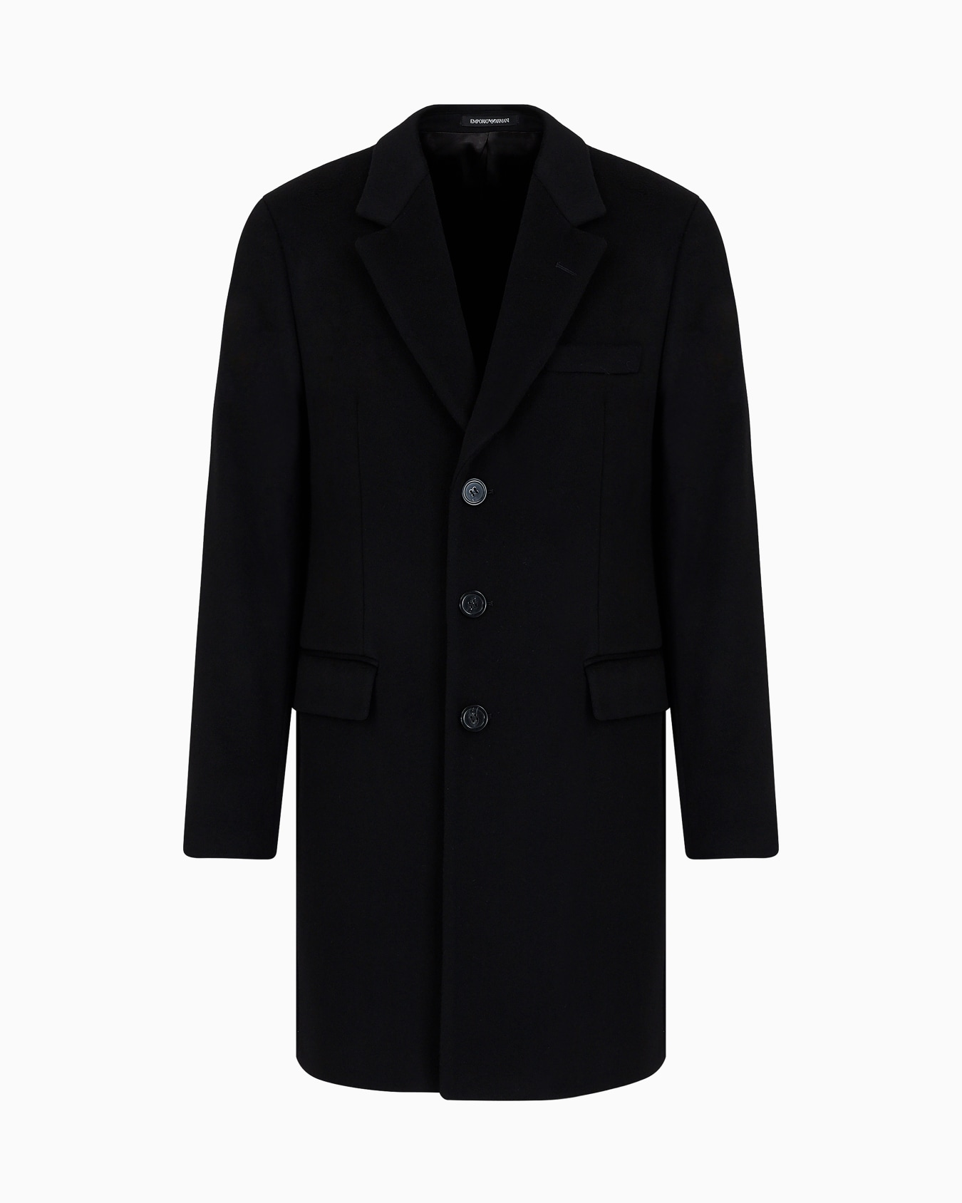 Coat with lapels in beaver cashmere Slide 0