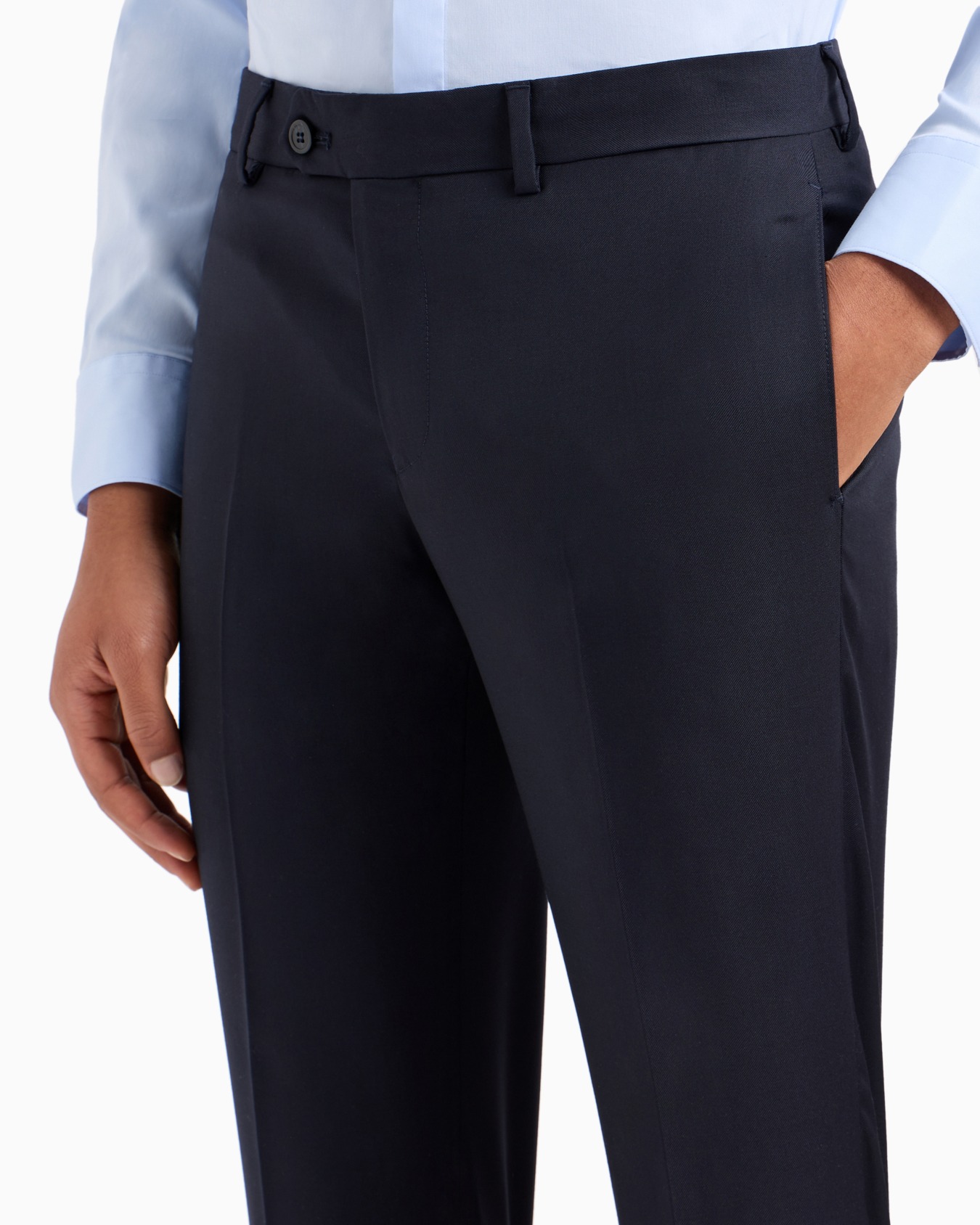 Worsted virgin-wool, creased trousers Slide 4