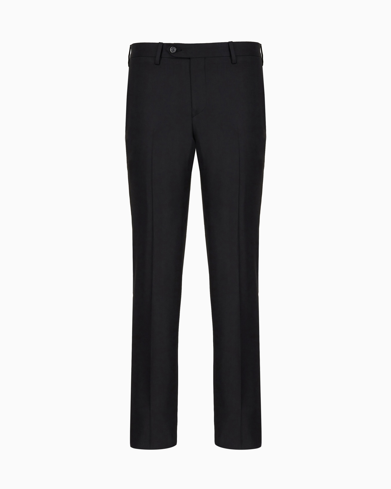 Pantalones con pliegue de lana virgen cepillada Diapositiva 0