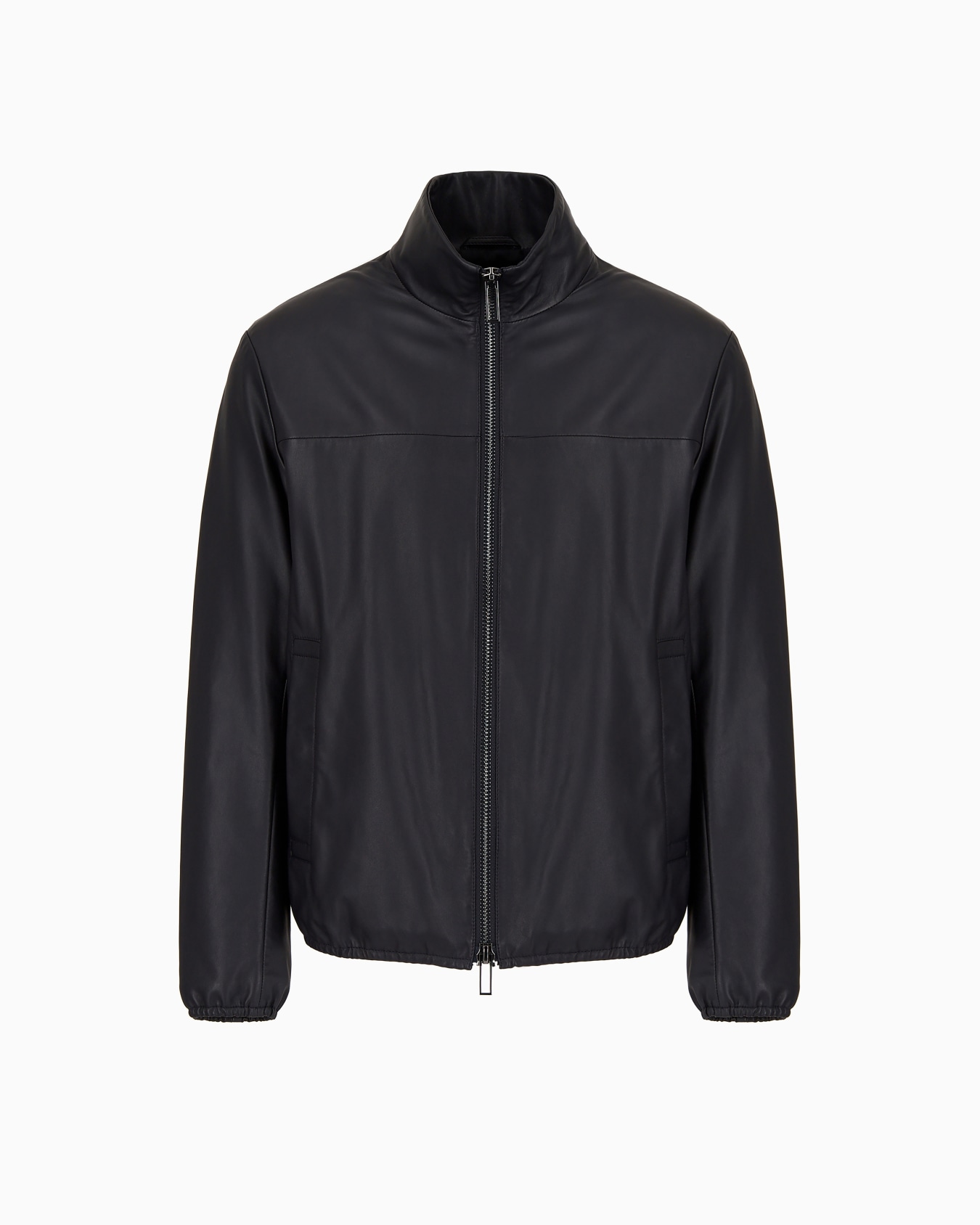 Blouson entièrement zippé en peau d’agneau semi-aniline Diapositive 0