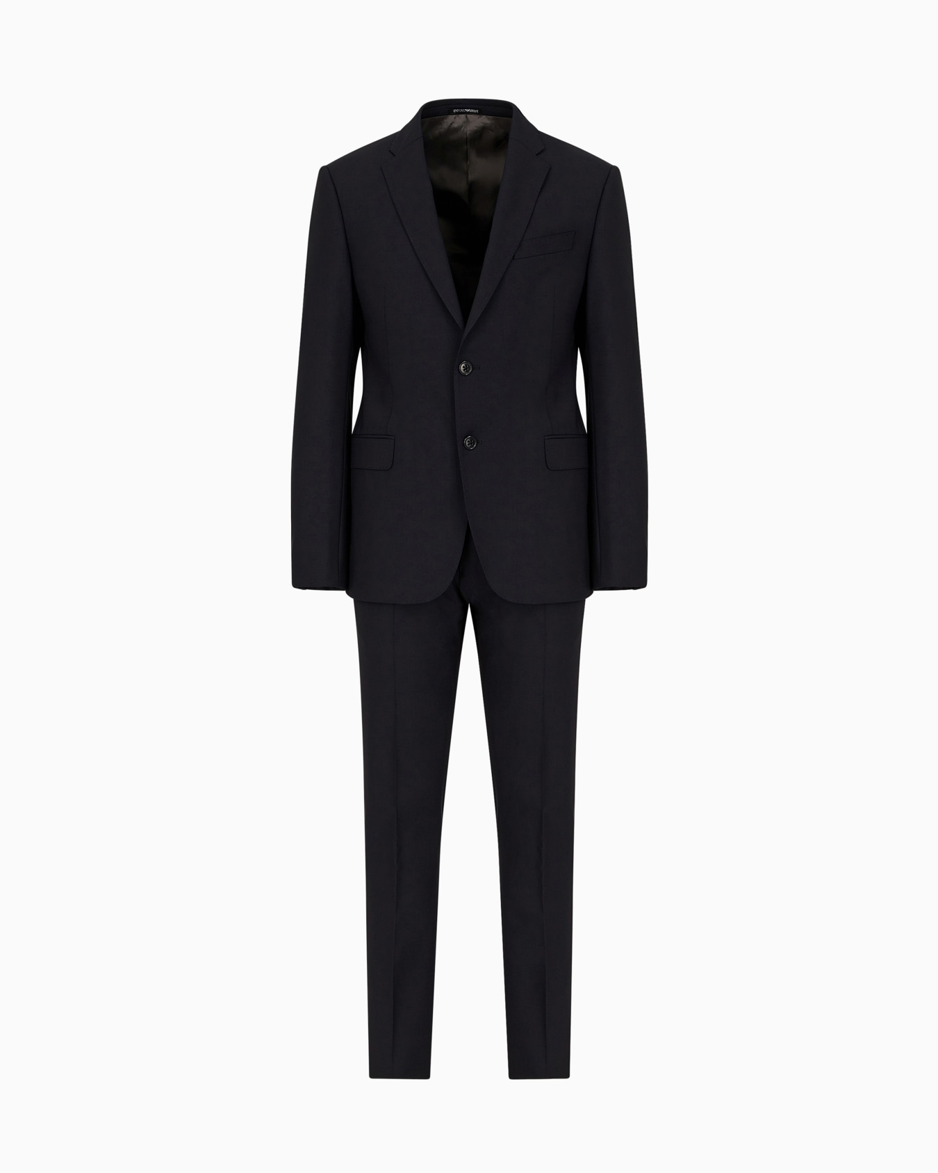 Single-breasted, slim-fit suit in brushed stretch light wool Slide 0