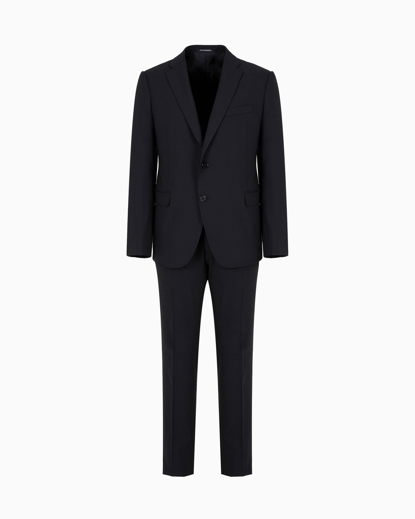 Single-breasted, slim-fit suit in brushed stretch light wool Slide 0