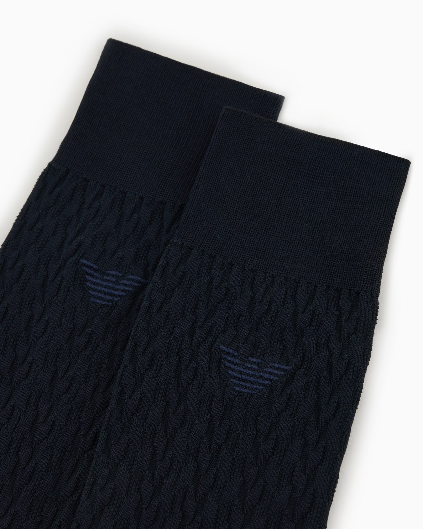 クルー丈刺繍イーグルロゴヘリンボーンソックス スライドする 1