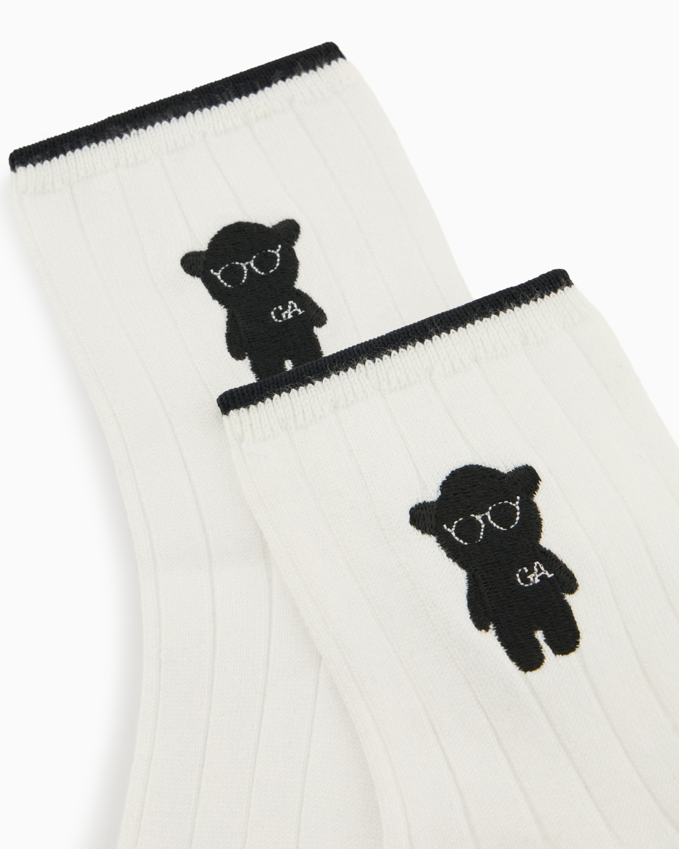 ロークルー丈刺繍マンガベアソックス スライドする 1