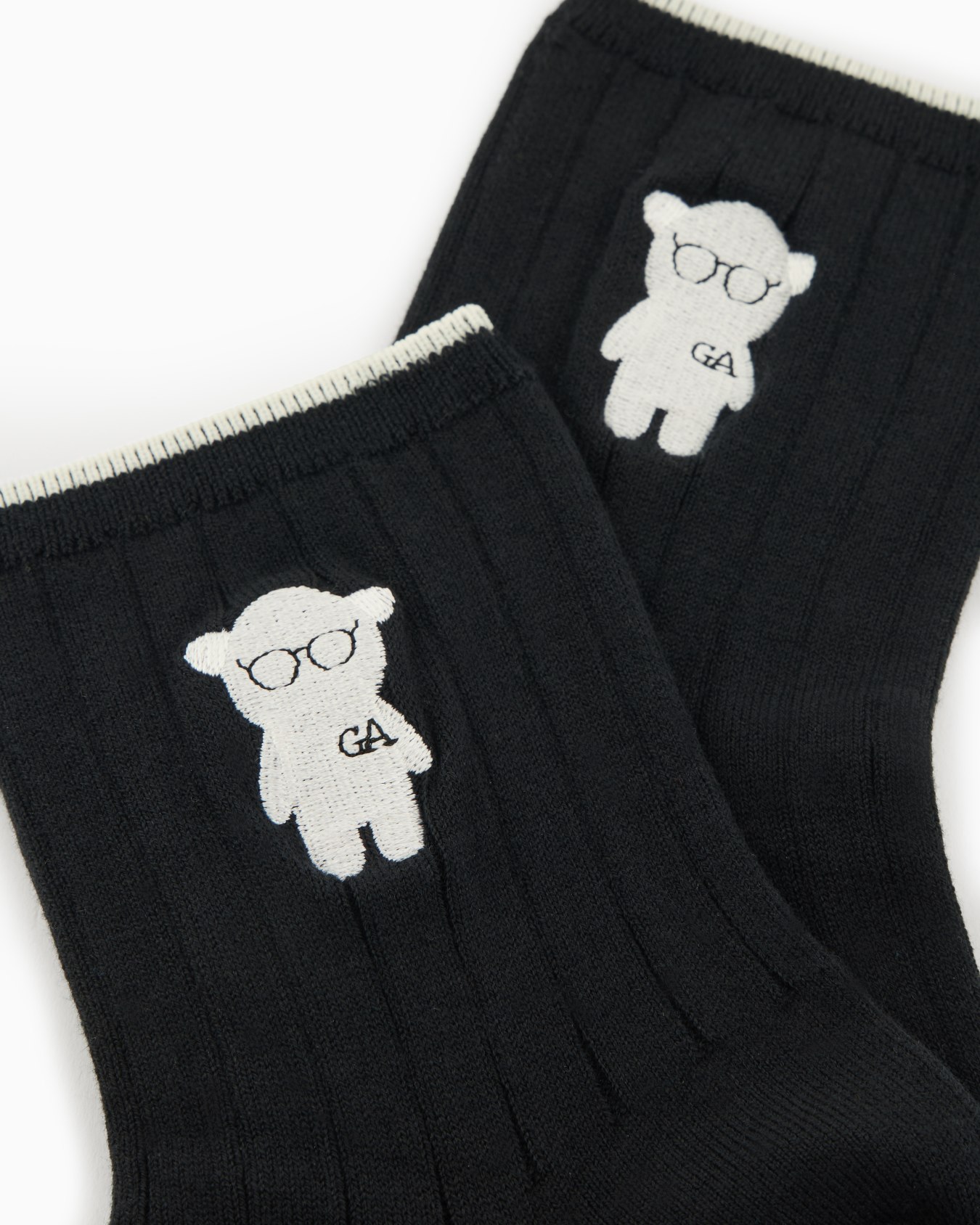 ロークルー丈刺繍マンガベアソックス スライドする 1