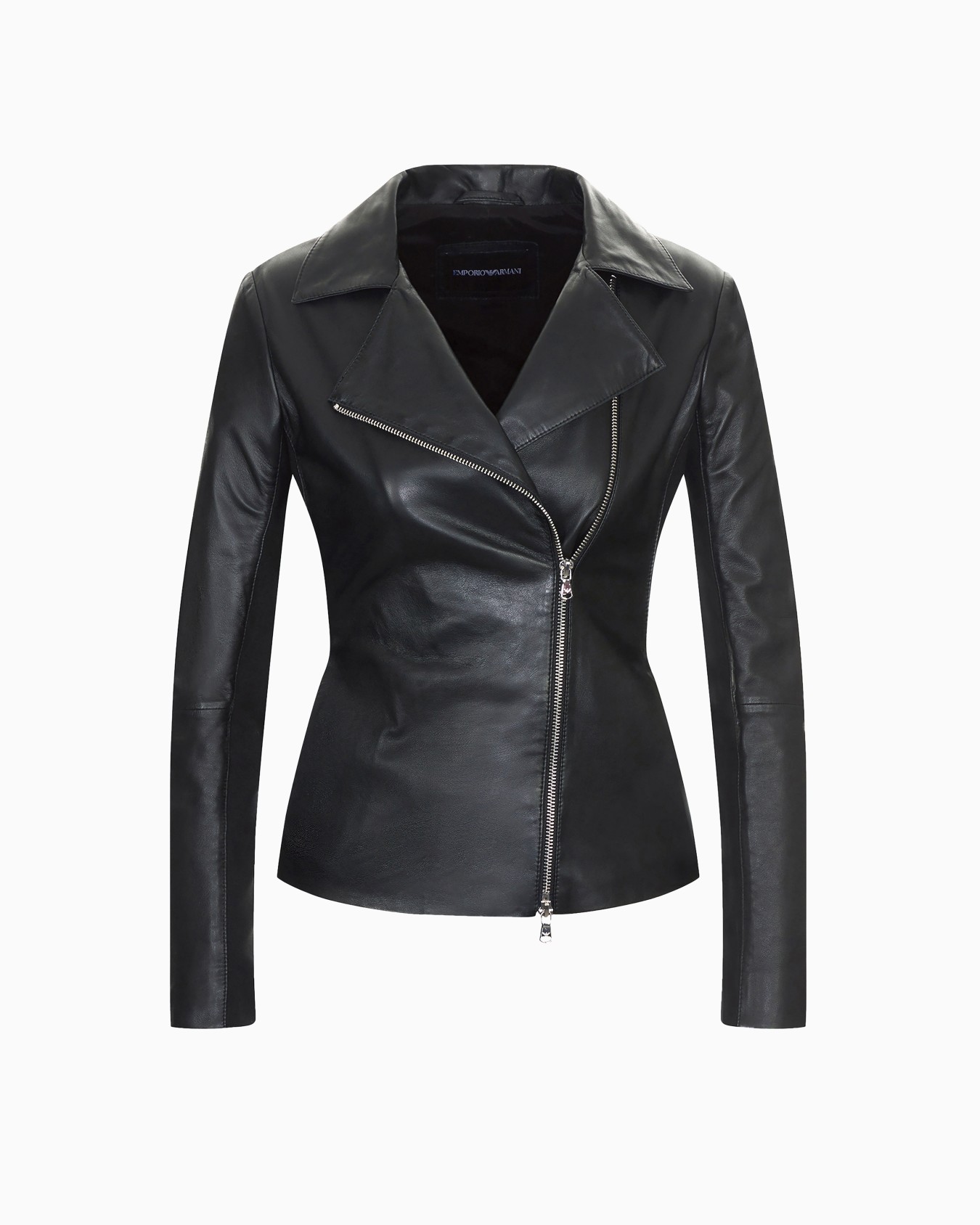 Chaqueta de napa de cordero semianilina con aplicaciones de punto Diapositiva 0