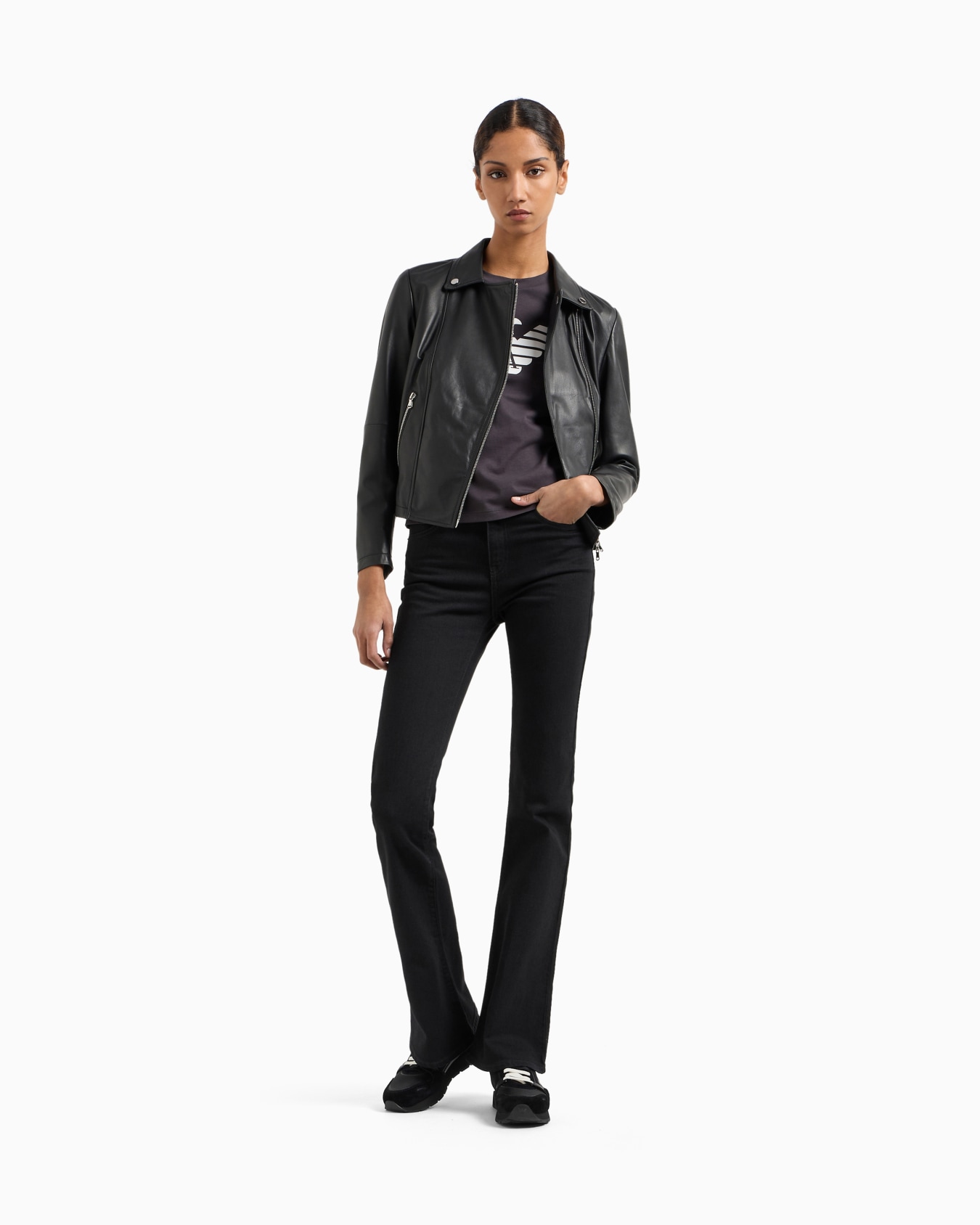 Nappa-lambskin biker jacket Slide 1