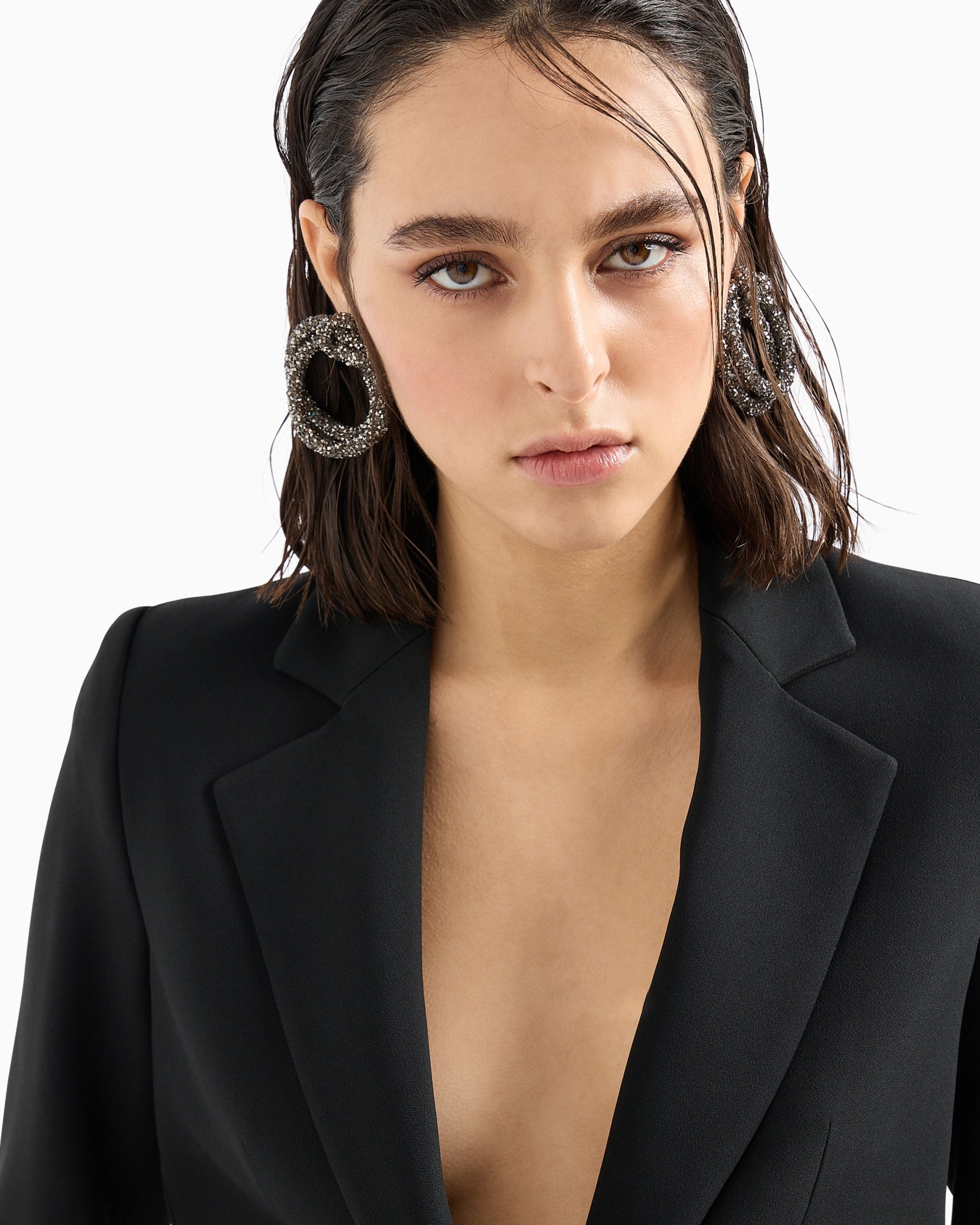 Cady crêpe jacket with lapels Slide 4