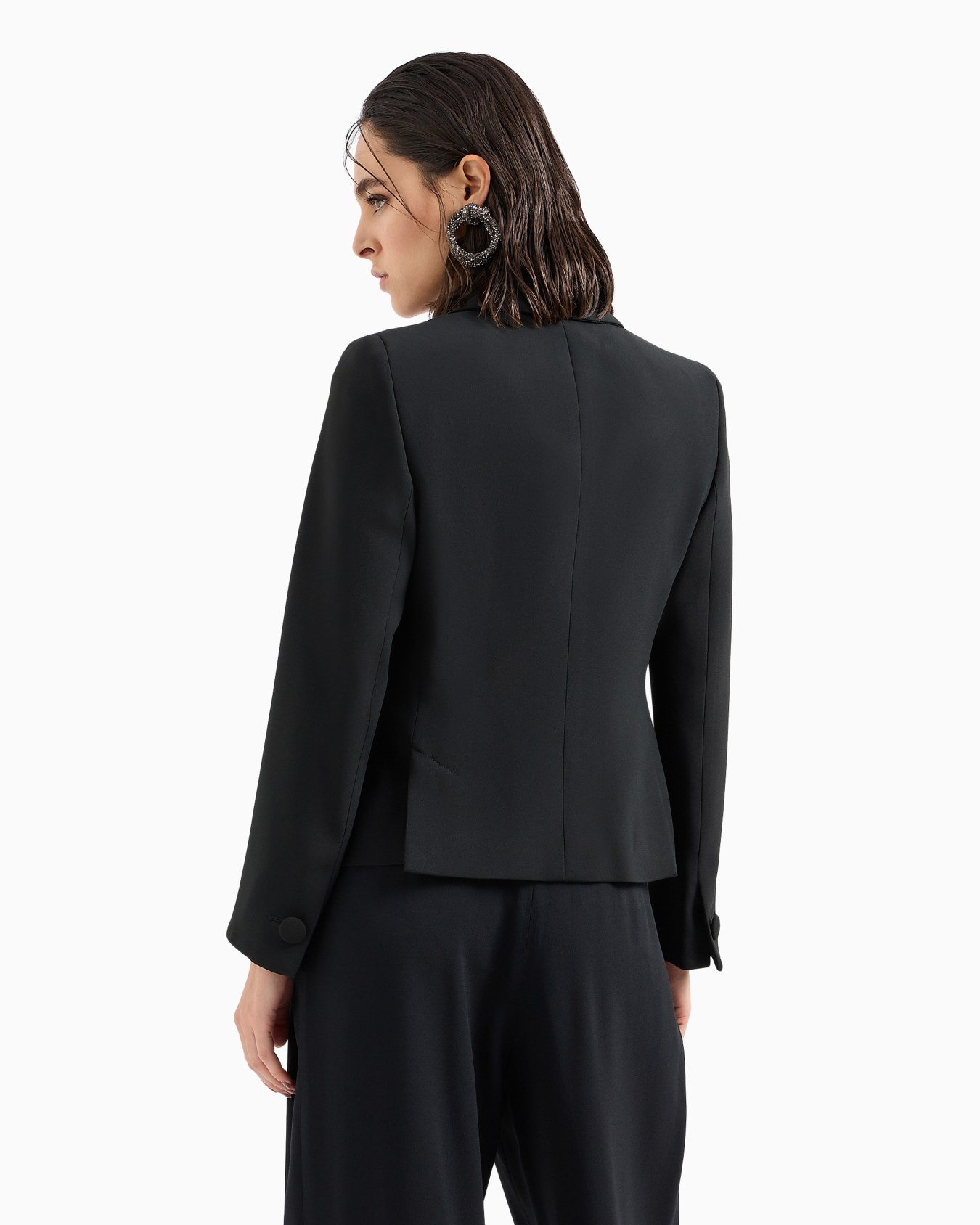 Cady crêpe jacket with lapels Slide 2
