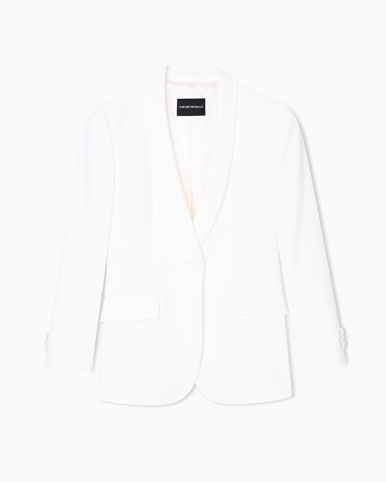Blazer à simple boutonnage en envers satin Diapositive 0