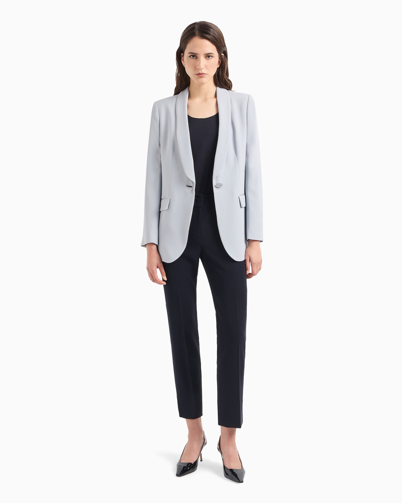 Envers-satin, shawl-collar jacket Slide 4
