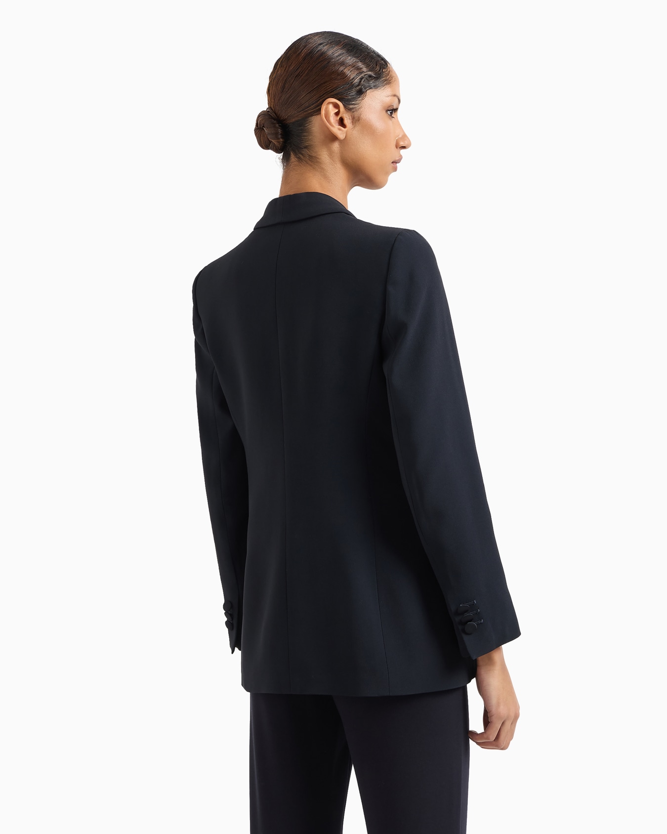 Single-breasted blazer in envers satin Slide 2