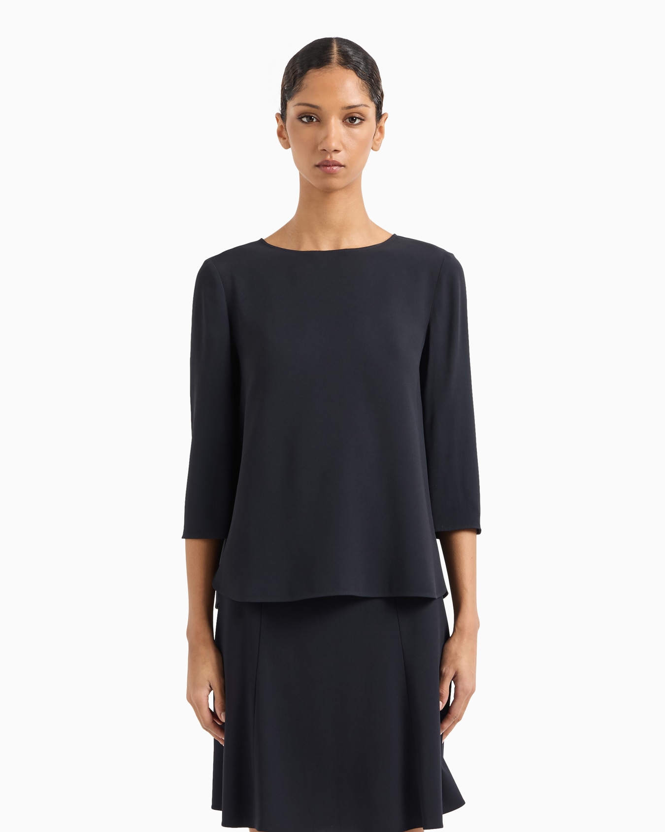 Envers-satin blouse with 3/4 sleeves Slide 3