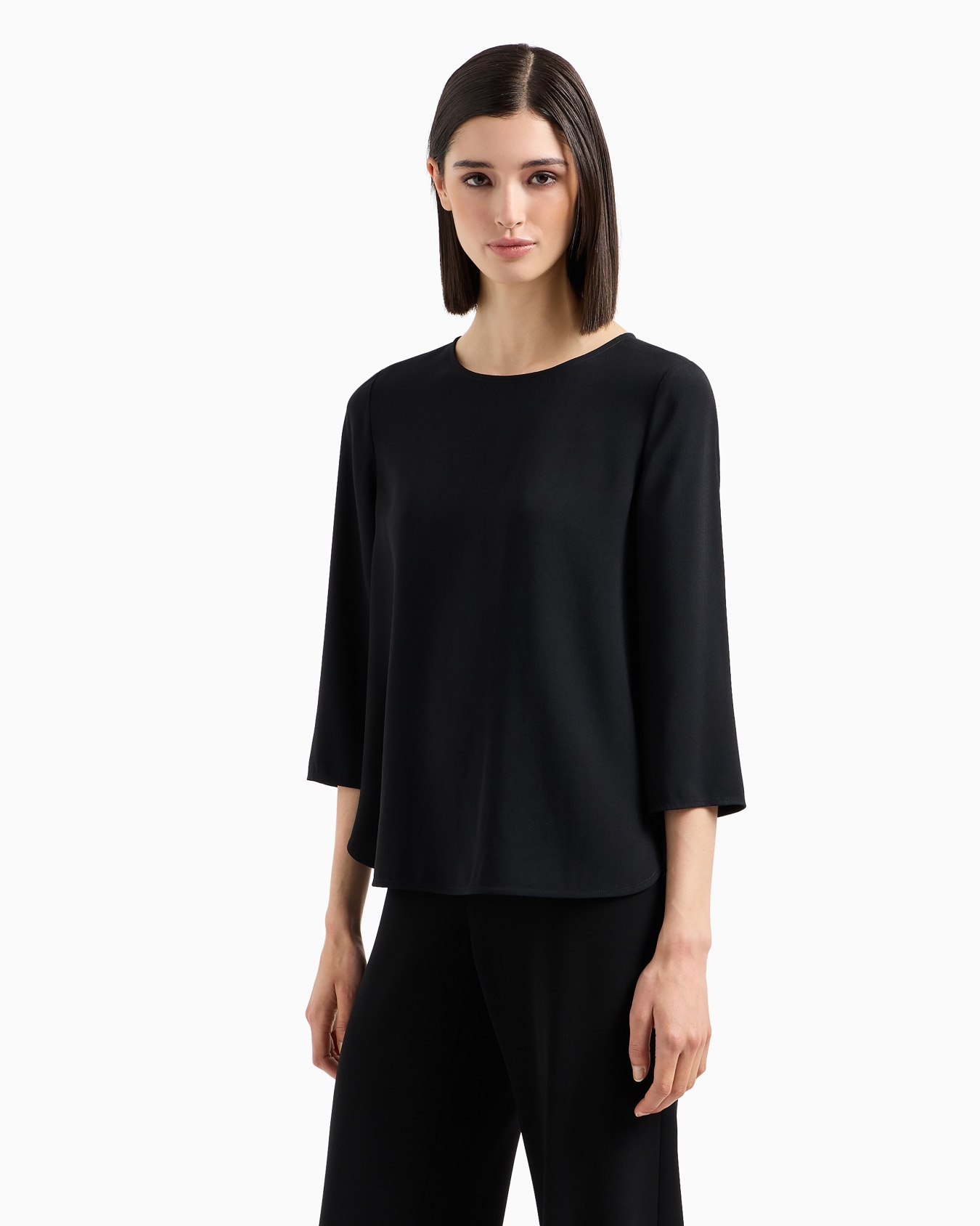 Blouse en envers satin à manches 3/4 Diapositive 3