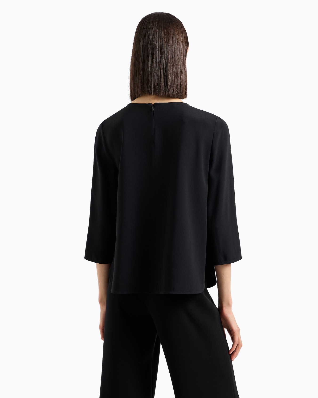 Blouse en envers satin à manches 3/4 Diapositive 2
