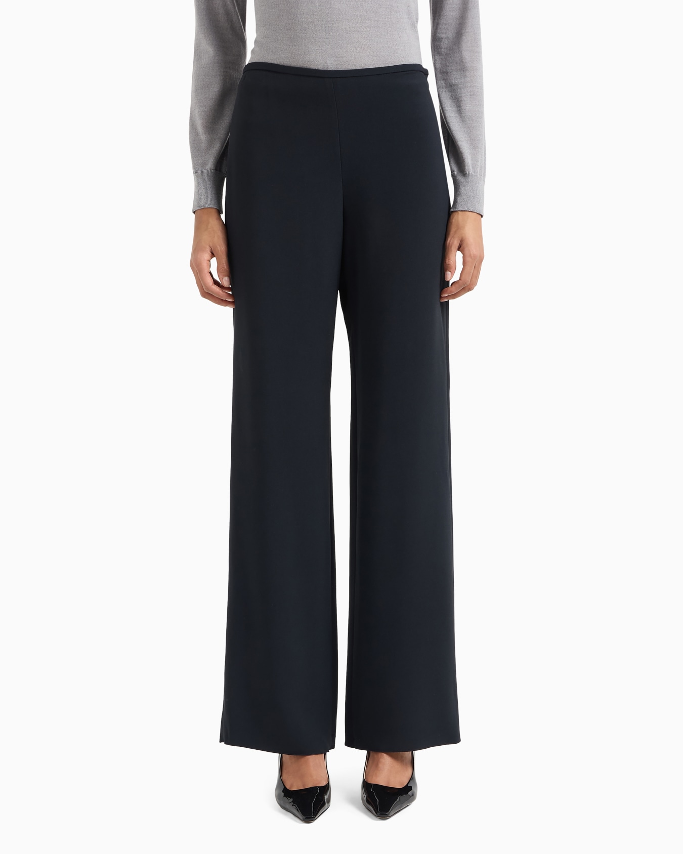 Cady crêpe palazzo trousers Slide 1