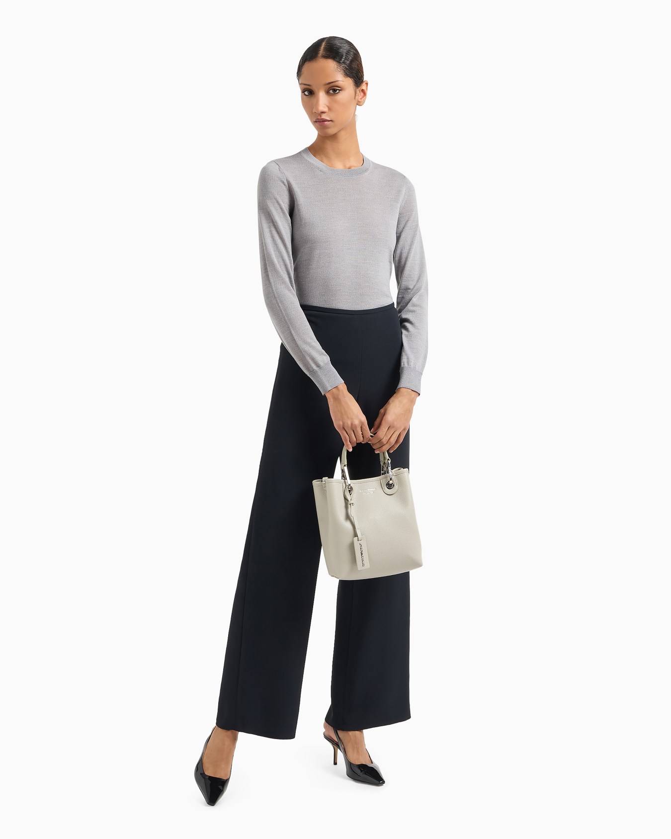 Cady crêpe palazzo trousers Slide 3