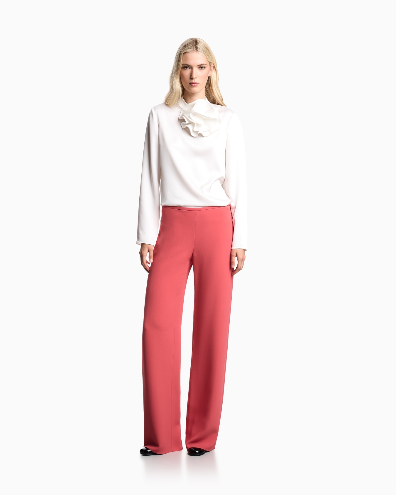 Cady crêpe palazzo trousers Slide 1