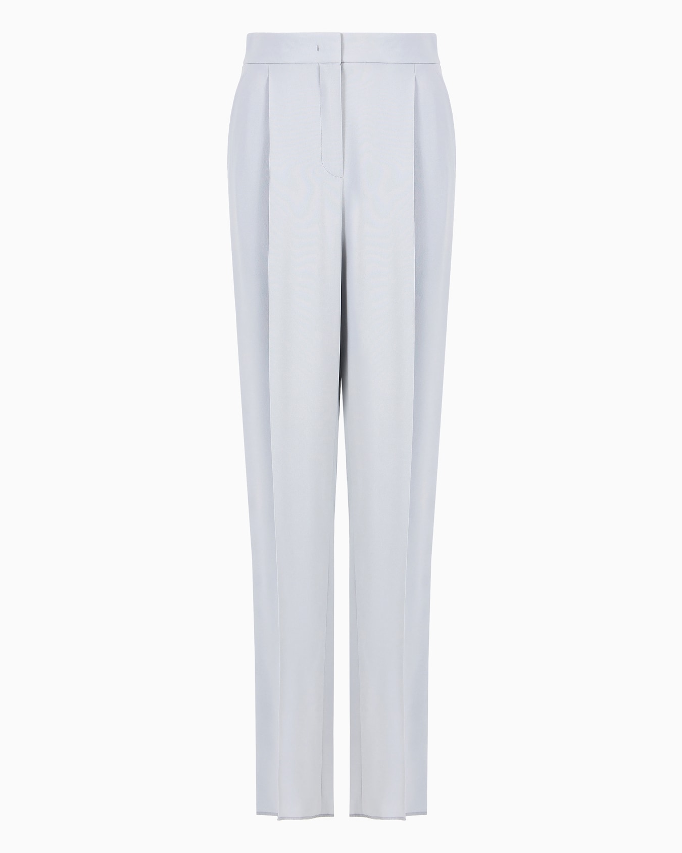 Hose mit Bundfalten aus Envers-Satin Folie 0