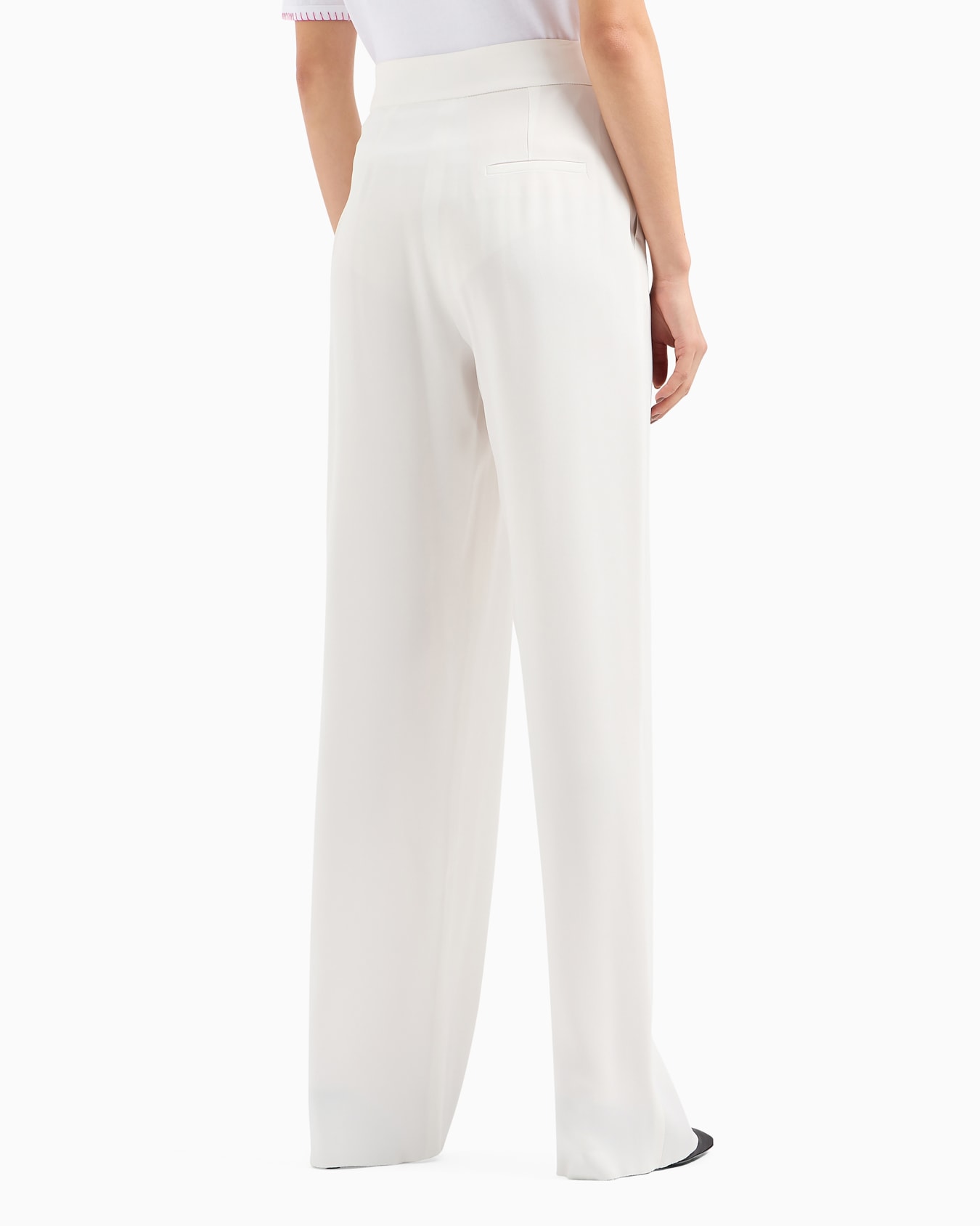 Envers-satin palazzo trousers with darts Slide 2