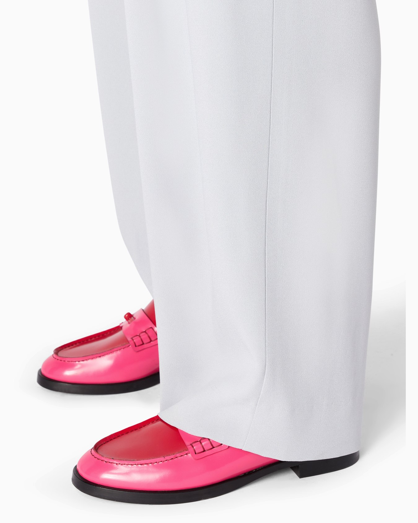 Envers-satin palazzo trousers with darts Slide 6