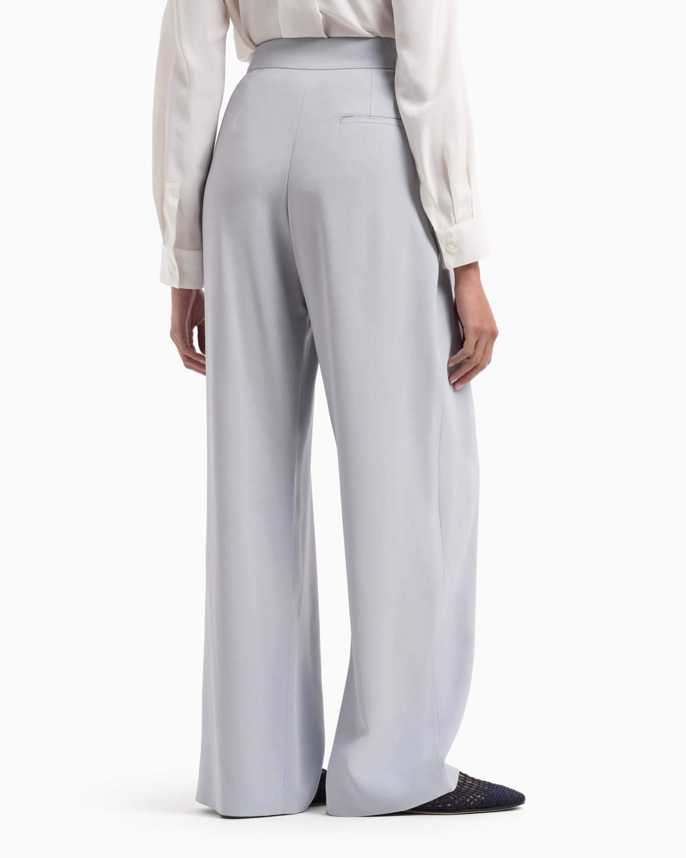 Pantalon palazzo à pinces en envers satin Diapositive 2