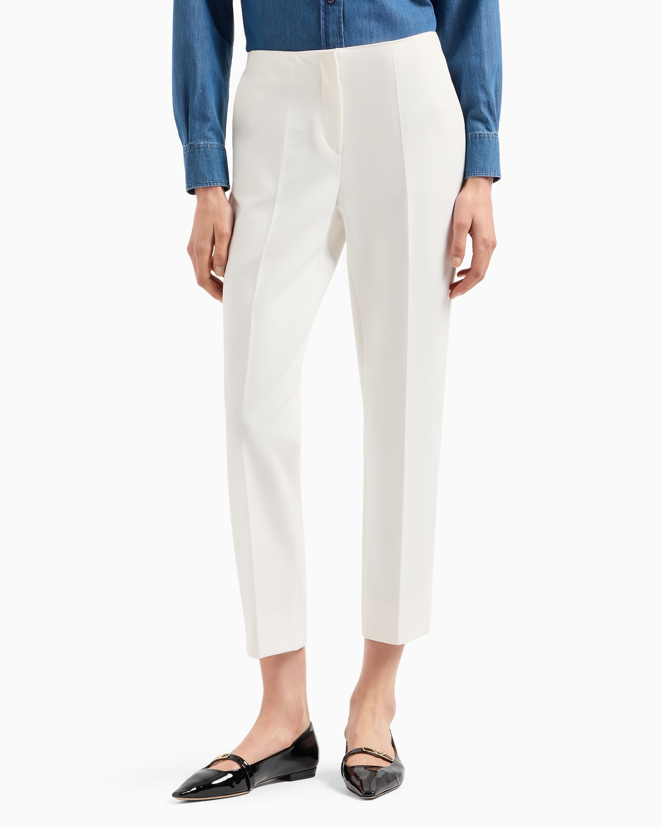 Pantalones 7/8 de gabardina elástica Diapositiva 3