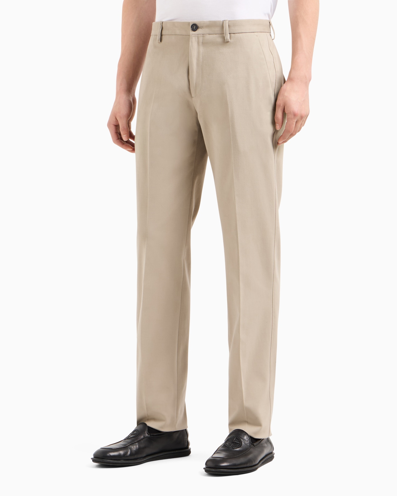 Stretch cashmere and cotton trousers Slide 3
