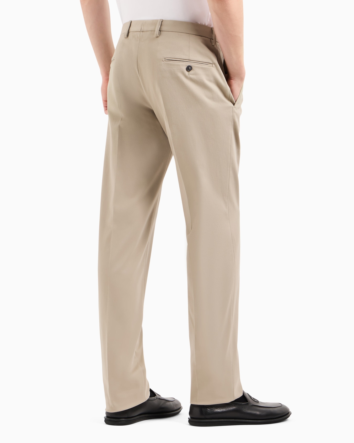 Stretch cashmere and cotton trousers Slide 2