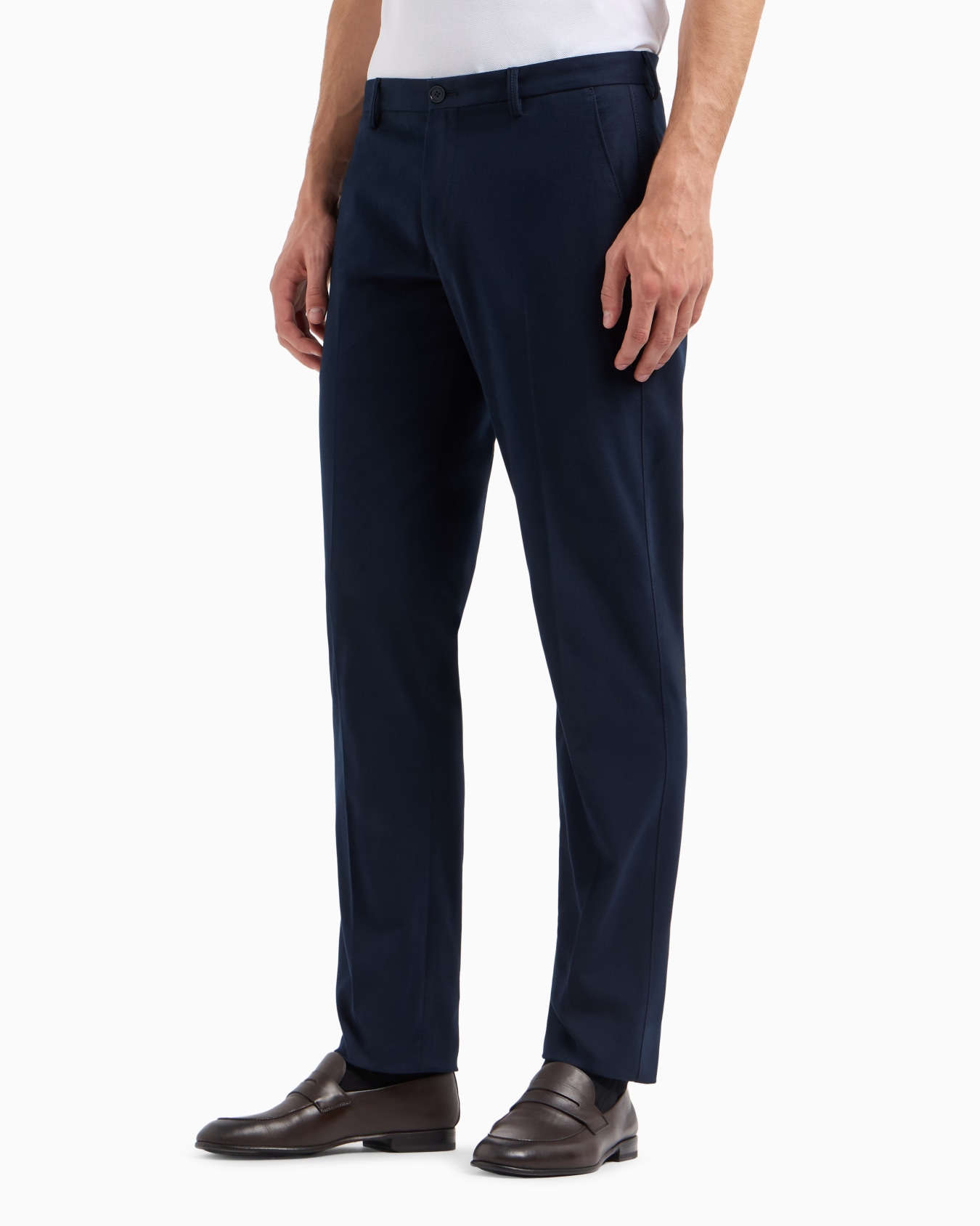 Stretch cashmere and cotton trousers Slide 3