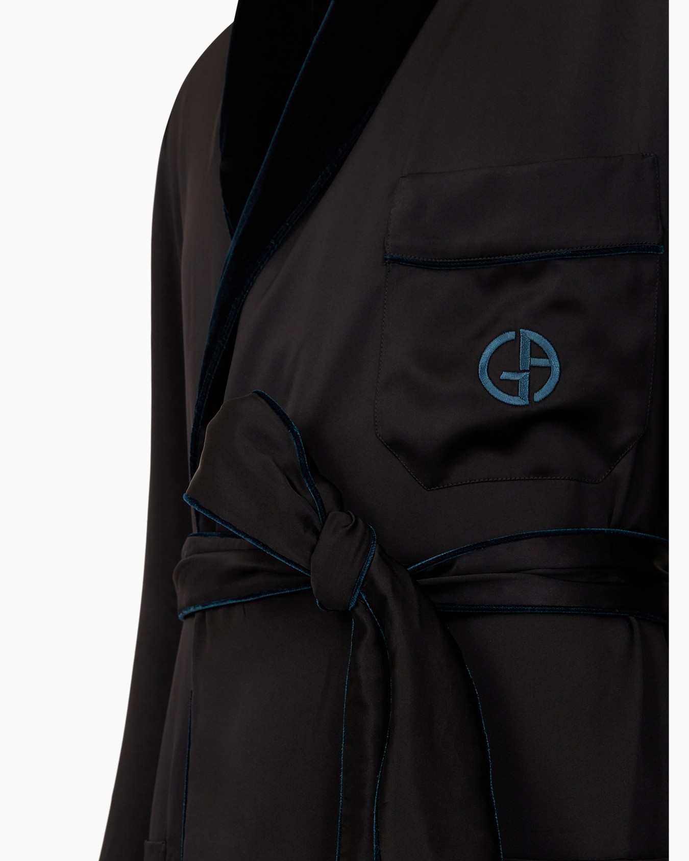 Monogrammed silk dressing gown Slide 3