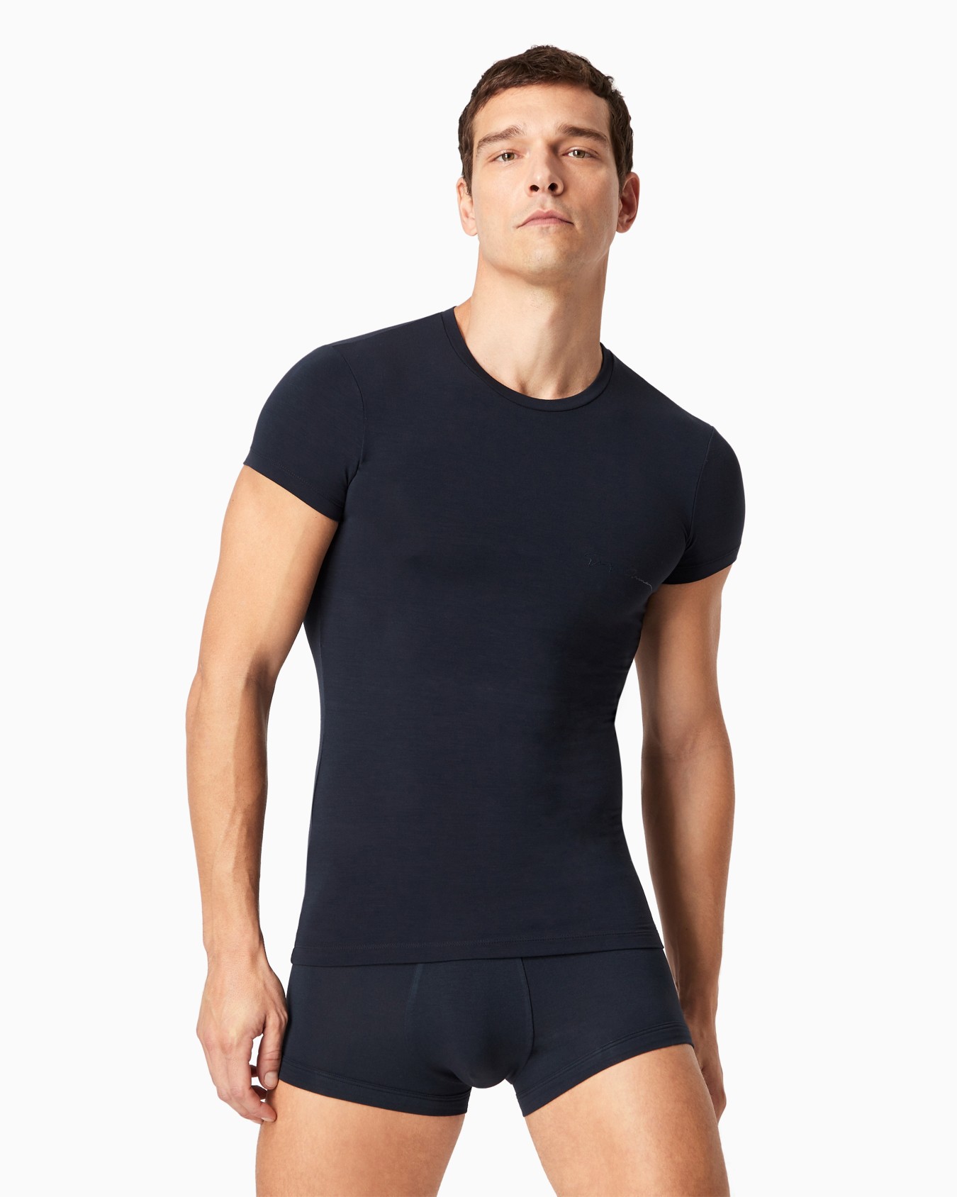Stretch jersey loungewear T-shirt Slide 1