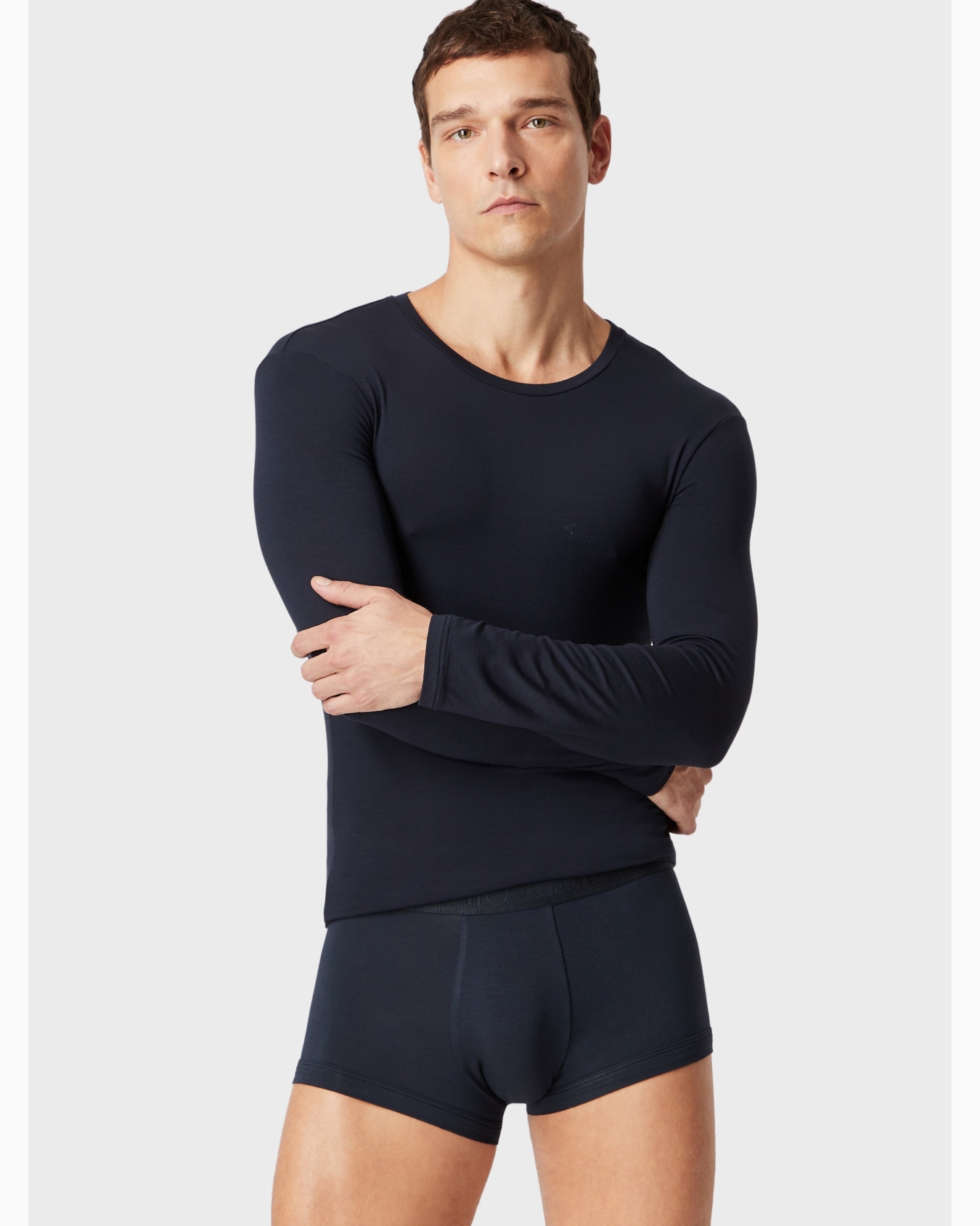 Modal sweater with tone-on-tone signature Slide 1