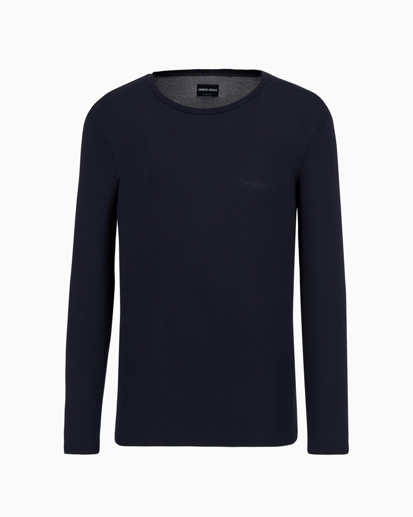 Modal sweater with tone-on-tone signature Slide 0