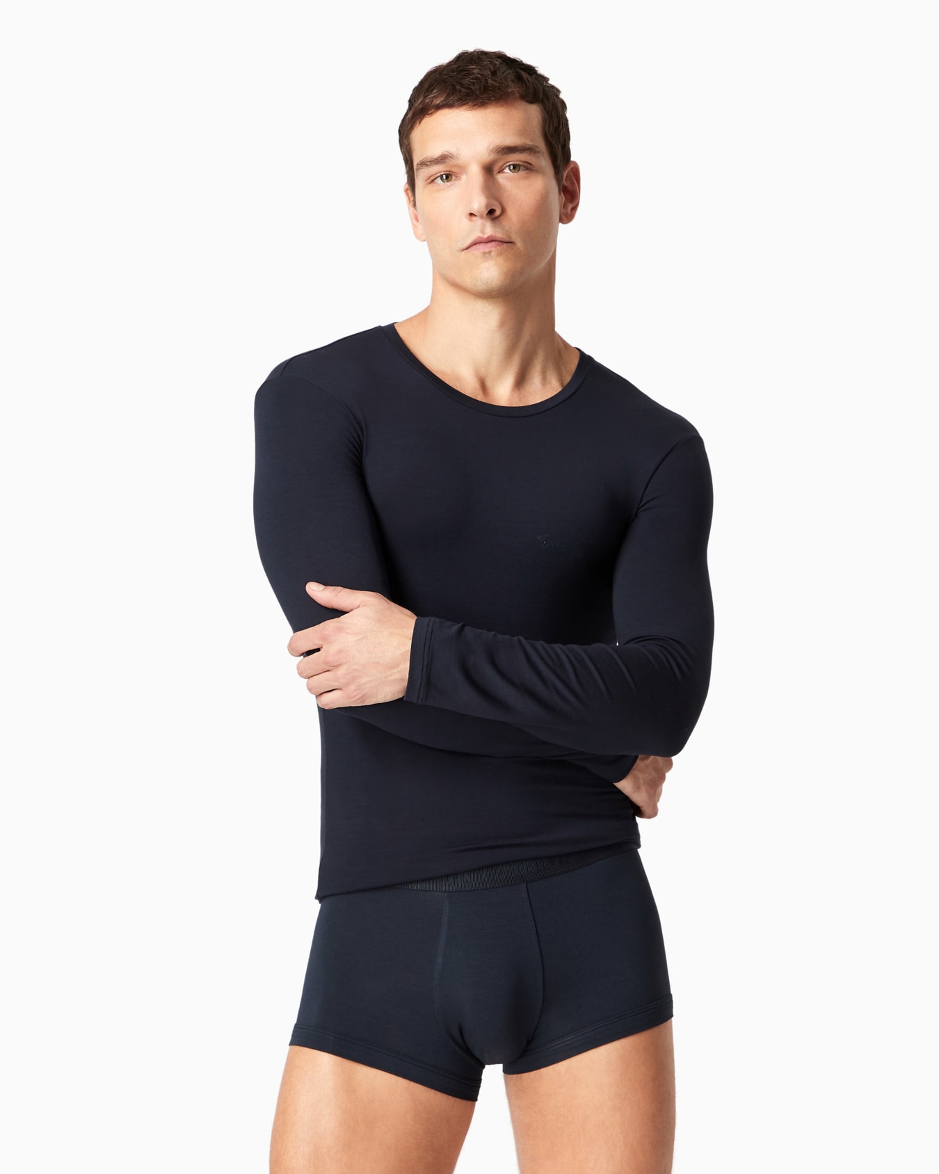 Short-sleeved loungewear jumper in stretch modal Slide 1